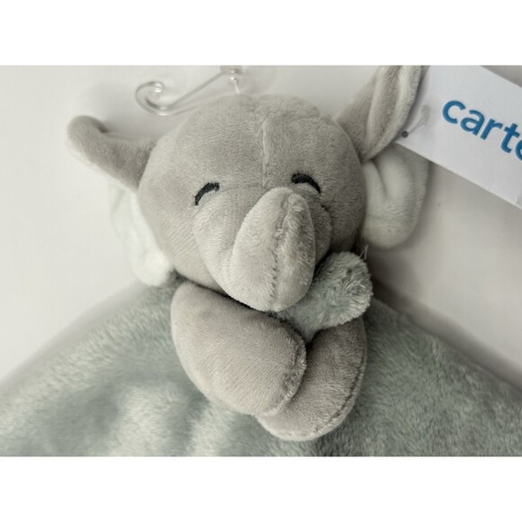 Carters Baby GRAY ELEPHANT LOVEY Blanket Soother Comforter Lovey 14" w/ Tags - Picture 5 of 15